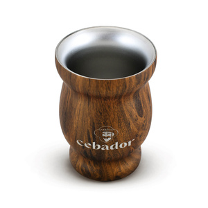 TermoMate Cebador – naczynko termiczne do yerba mate – 190 ml (kolor drewno)