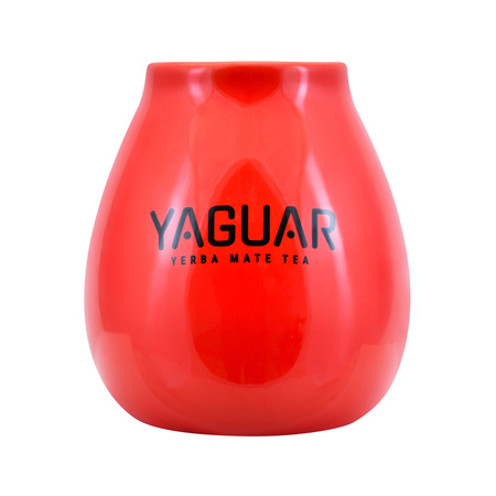 Tykwa Ceramiczna czerwona z logo Yaguar - 350 ml