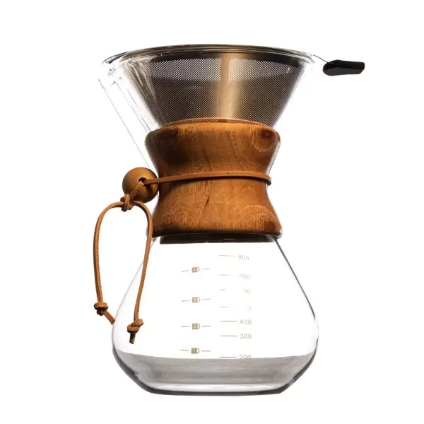 Zaparzacz do kawy typu chemex 800 ml + filtr wielorazowego użytku