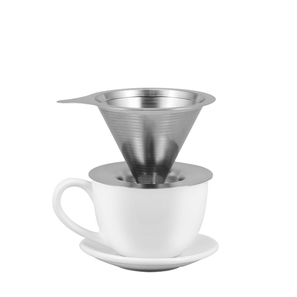 Metalowy zaparzacz do kawy – Dripper Hario V60-01